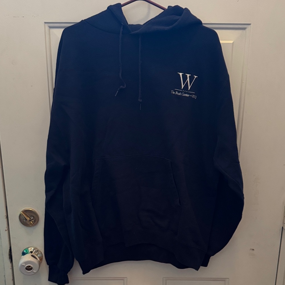 Black Hoodie with White “The Bush Center” Logo